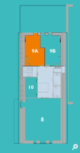Havenrijck 2e verdieping plattegrond te huur ruimte 9A